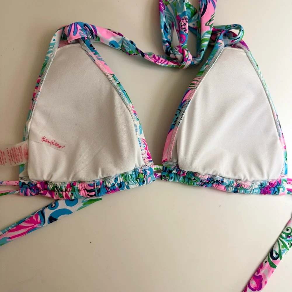 Lilly Pulitzer Pink and Blue Floral Bikini - Picture 12 of 16